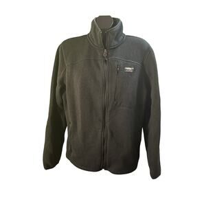 Men's L.L. Bean Slightly Fitted Fleece Jacket Sz XL Full Zip Dark Green Pockets